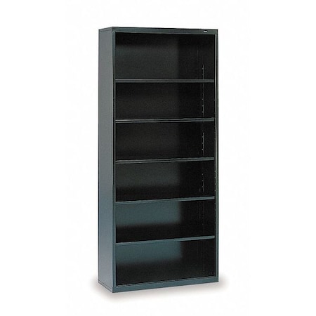 6-Shelf Stationary Bookcase, 78"x34-1/2" Black