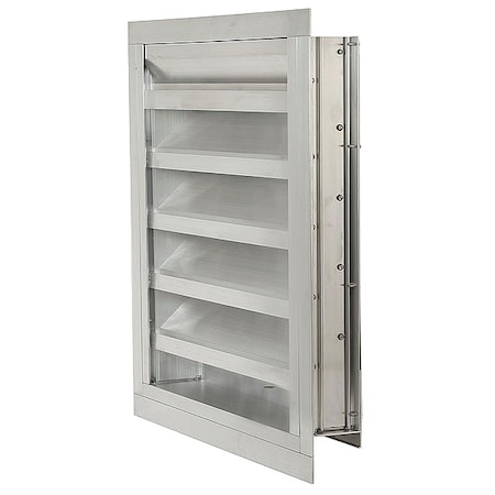 Intake Louver,Fixed, Drainable,24H x 24W