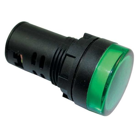 Raised Indicator Light,22mm,24V Green