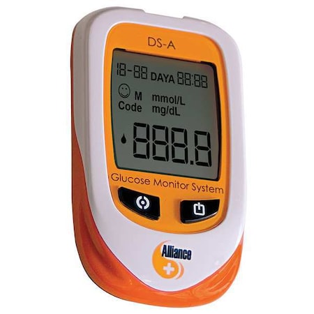 Glucose Monitor,Blood Sample,1.08" W