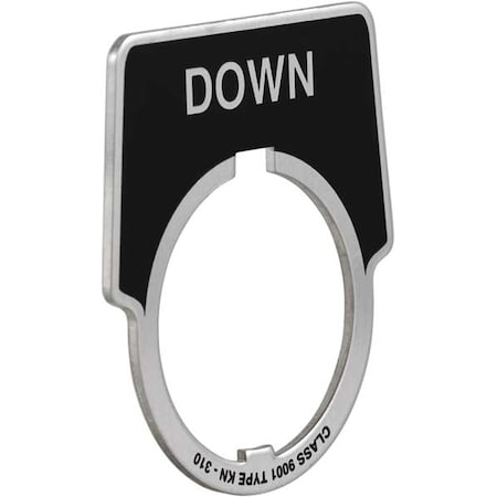 Legend Plate,Half Round,Down,Black