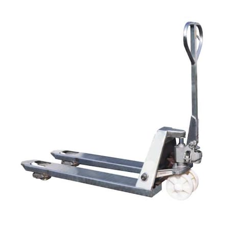 Pallet Jack,Galvanized,Nylon Rollers