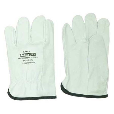 Electrical-Insulating Glove Protectors, Goatskin, 10" Length, Cream, Size 12