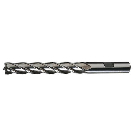 4-Flute HSS Center Cutting Square Single End MIll Cleveland HG-4C Bright 9/16x1/2x1-3/8x3-3/8