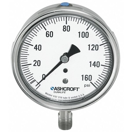Gauge,Vacuum,30in Hg VAC to 0,304 SS