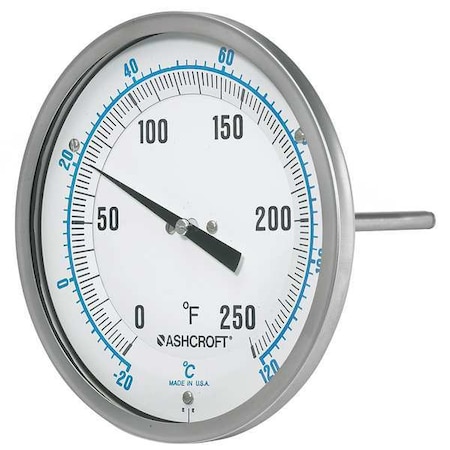 Dial Thermometer,1/2 in Dial,Every-Angle