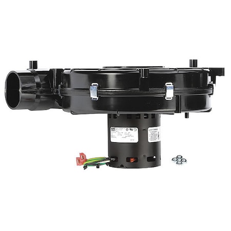 Draft Inducer, 115, Plastic, 6 11/64 in W, 10 11/16 in H, 1.0/2.3 Inlet and Outlet Dia.