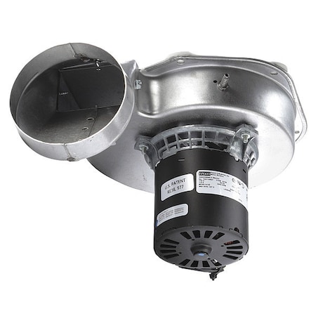 Draft Inducer Blower, 115, Steel, 6 5/32 in W, 8 1/2 in H, 4.9/3.85" Inlet and Outlet Dia.