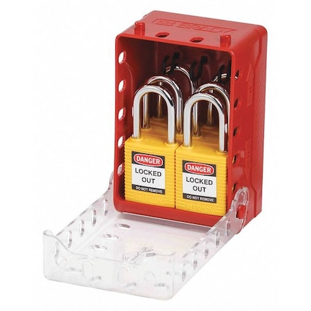 Padlock Station,5-11/16" H,Plastic