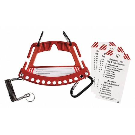 Lockout Station,5-1/4" H x 7-3/4" W