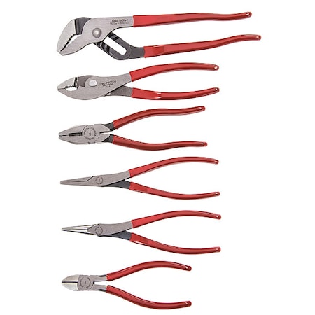6 Piece Plastic Grip Pliers Set Plastisol Grips Handle