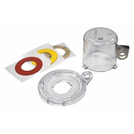 Push Button Lockout, Clear, polycarbonate, 1 Max. No. of Padlocks, 7/25 in Max. Shackle Dia.