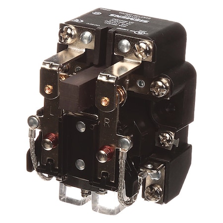 Open Power Relay, 110V DC, DPDT, Pins