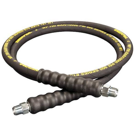 H9306, 6 ft., Heavy-duty Rubber High Pressure Hydraulic Hose, .38 in. Internal Diameter