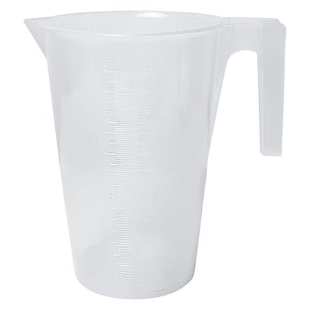 Pitcher, Polypropylene, Tall Form with Handle, 2 L / 0.5 gal Capacity, Not Rated Not Applicable
