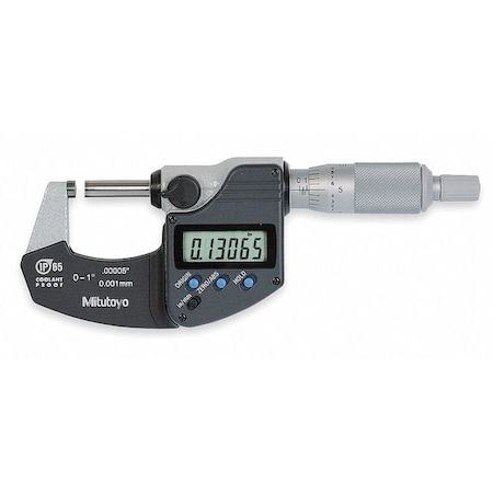 Digital Micrometer,0 to 1",Cert,Ratchet