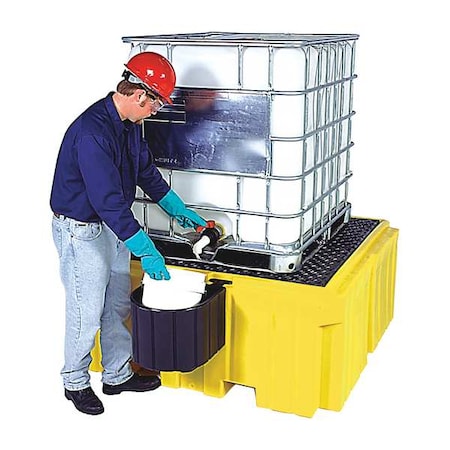 Spill Pallet, 365 gal Spill Capacity, 0 Drums, 8,500 lb Load Capacity, Polyethylene