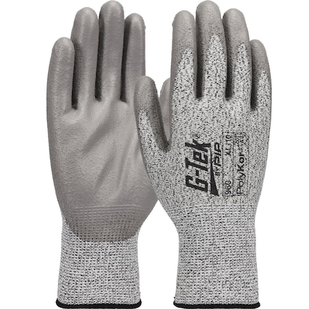 Cut Resistant Coated Gloves, Cut Level A3 ,Dipped ,Polyurethane ,Rough ,2XL 1 PR