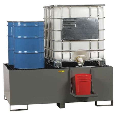 IBC Dispensing Station, 400 gal Spill Capacity, 10,000 lb. Load Capacity, Steel