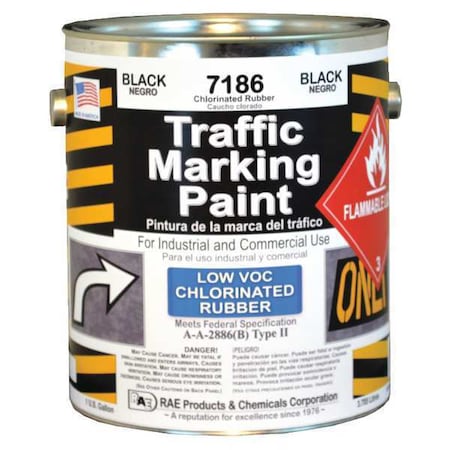 Traffic Zone Marking Paint, 1 gal., Black, Chlorinated Solvent -Based