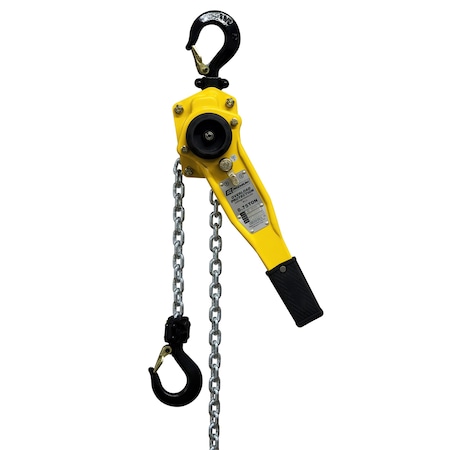 Lever Chain Hoist, 1,500 lb, 5 ft, Hook Mounted - No Trolley