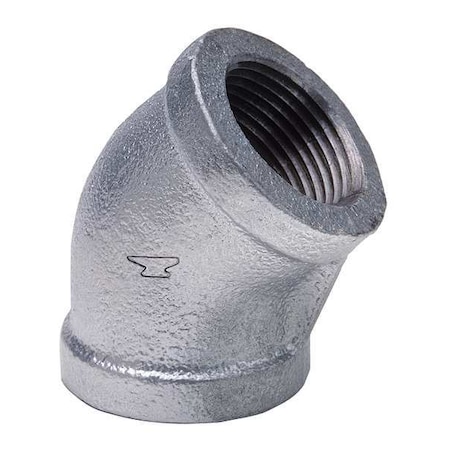 1/2" FNPT Galvanized 45 Degree Elbow