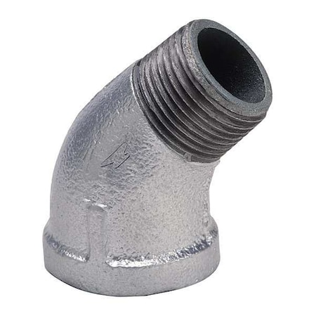 3/8" FNPT x MNPT Galvanized 45 Degree Street Elbow