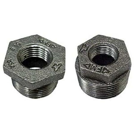1-1/4" MNPT x 1" FNPT Galvanized Hex Bushing
