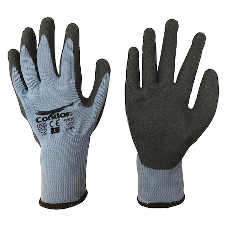 Cut-Resistant Coated Gloves, Cut Level A2 ,Dipped ,Latex ,Rough ,XL 1 PR