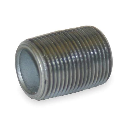 1/8" MNPT Close TBE Galvanized Steel Pipe Nipple Sch 40