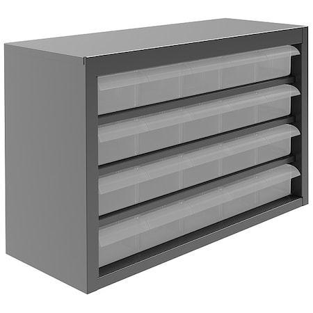 Steel, Polypropylene, Compartment Cabinet, 6 1/2 in D x 11 1/4 in H x 16 3/4 in W