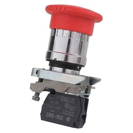 Emergency Stop Push Button, 22 mm, 1NC, Red