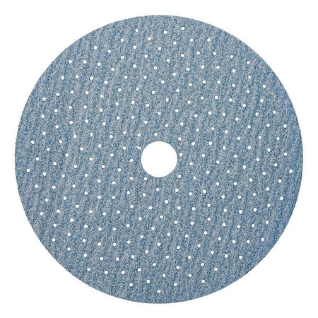 Hook-and-Loop Sanding Disc, 6" Dia, Multi-Hole, Ceramic Alumina, P120 Grit, Coated Type