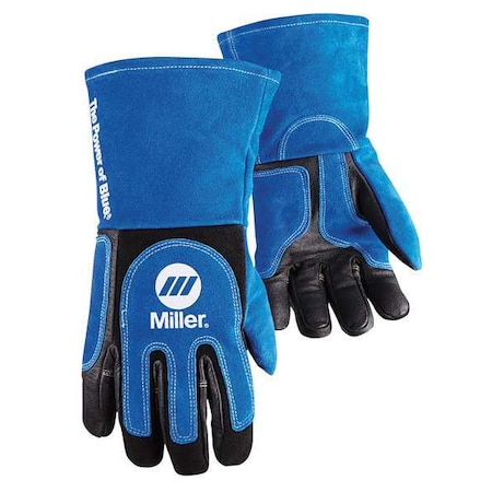 Performance Welding Gloves, Gauntlet Cuff, Wing Thumb, Premium Pigskin, L, 1 PR