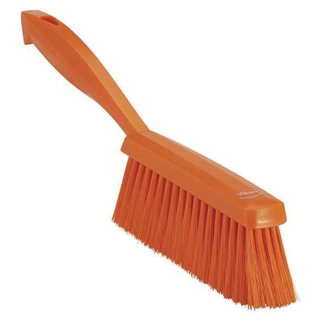 1 19/32 in W Bench Brush, Soft, 6 3/4 in L Handle, 7 in L Brush, Orange, Plastic, 13 in L Overall