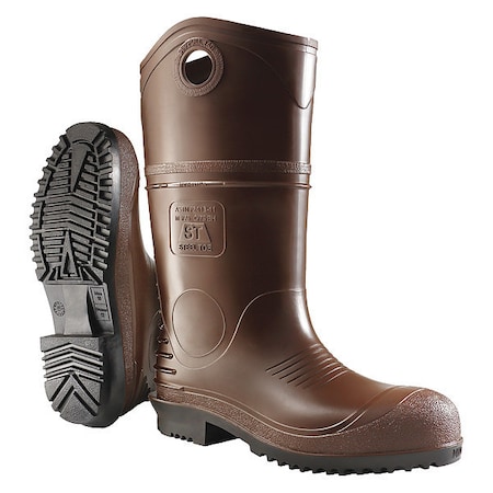 Men's Durapro XCP Rubber Boot, Steel Toe, 14" Height, Brown, 15