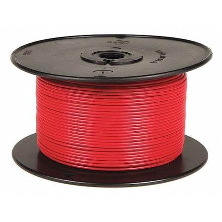 Primary Wire, GPT, 10 AWG, 1C C, Red, PVC, Stranded, 60V, 100 ft.