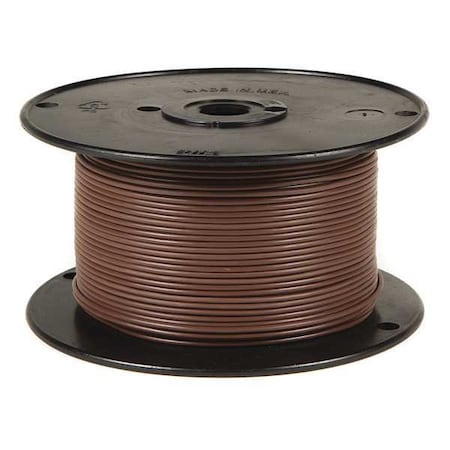 Primary Wire, GPT, 14 AWG, 1C C, Brown, PVC, Stranded, 60V, 100 ft.