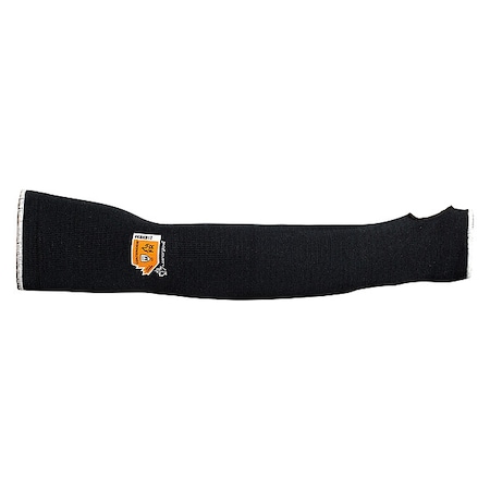 Cut-Resistant Sleeves: ANSI/ISEA Cut Level A4, Thumbhole, 18 in Length, Black, 2XL,PR