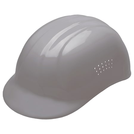 Bump Cap, Front Brim, Polyethylene, Pinlock Suspension, Gray, Fits Hat Size 6-1/2 to 7-3/4