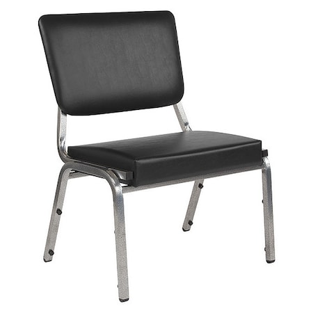 Hercules Medical Waiting Room Chair, Black Back, 26-1/2 in W 23-1/2" L 34" H, Vinyl Seat