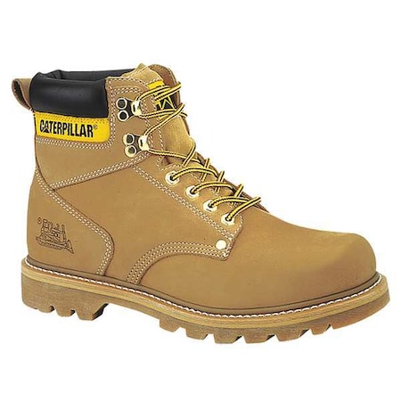Men's 6-Inch Work Boot, 9 1/2 W, Steel Toe, 6 in H, Wheat, P89162