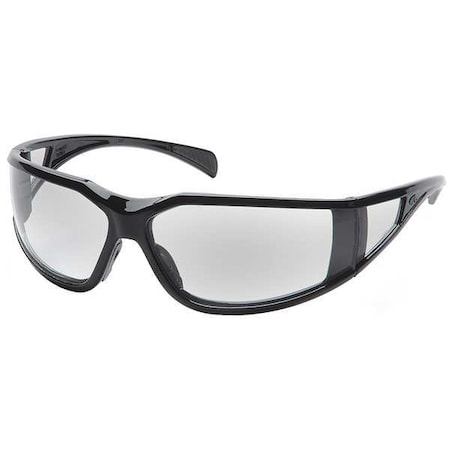 Exeter(R), Safety Glasses, Anti-Fog, Anti-Static & Anti-Scratch, Clear Lens, Black Frame