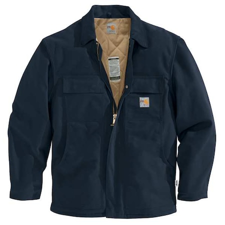 FR Coat, 54.3 cal/sq cm, L, 13 oz 100% Cotton, Hook-and-Loop, Zipper Closure