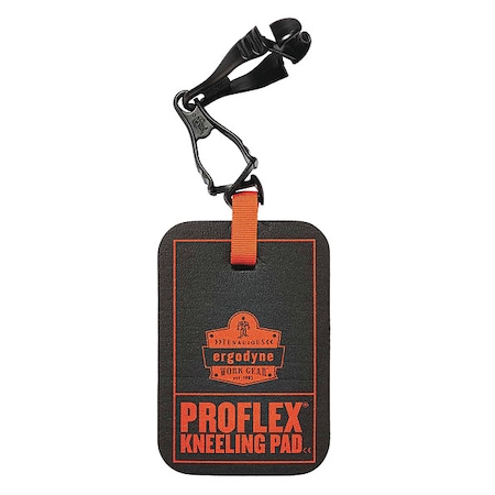 Kneeling Pad,6"L,4"W,Rubber,Black