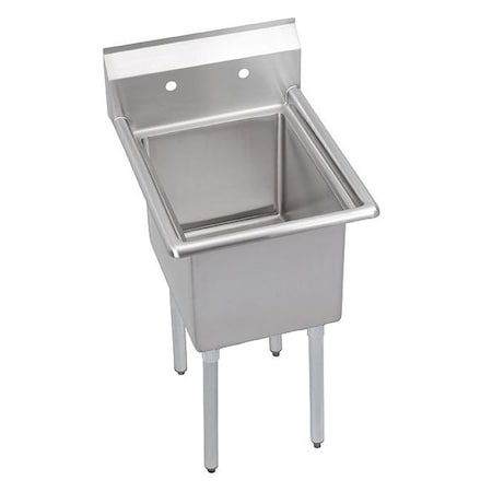 Dependabilt SS 21" x 25-13/16" x 43-3/4" 18 Gauge One Compartment Sink with Stainless Steel Legs