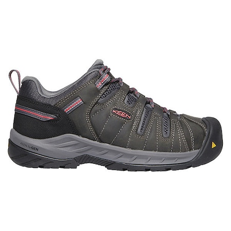 Women's Hiker Shoe, 8 Leather, Mesh Upper, Steel Toe, 3 in H, Magnet/Rose, 1023232
