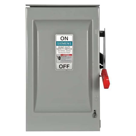 Fusible, Safety Switch, Heavy Duty, 600 V, 3PST