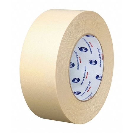 Masking Tape, 48 mm W x 54 4/5 m L, 5 mil Thick, Tan, Rubber Adhesive, 24 PK