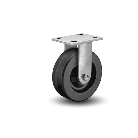 8" X 2" Non-Marking Phenolic Rigid Caster, No Brake, Loads Up To 1250 lb
